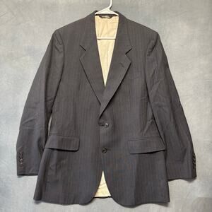 Man in Wool Blazer Union Made in USA Pinstripe Preppy Academia Professor Office